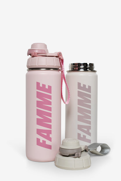 Beige Performance Water Bottle - for dame - Famme - Water Bottle