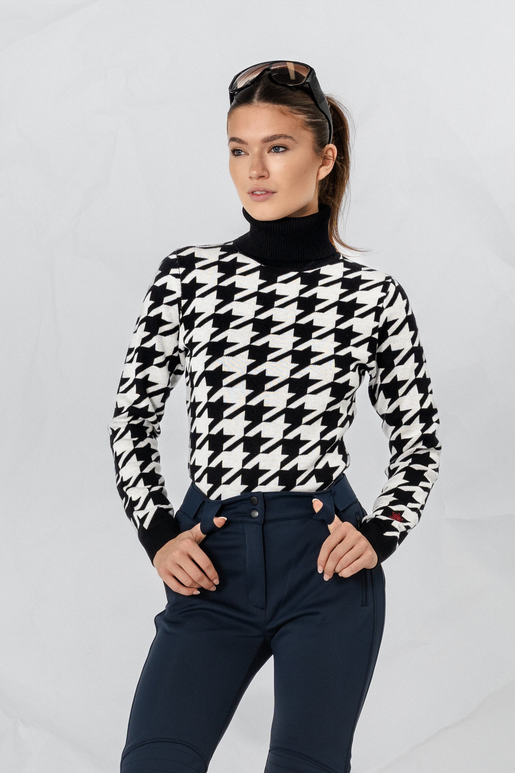 Houndstooth Sweater - for dame - Famme - Sweater